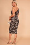 AX Paris Sophia Leopard Print Mesh Dress