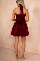 AX Paris Tracey Plum Halterneck Bubble Hem Dress