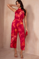 AX Paris Winnie Pink and Orange Smudge Jumpsuit