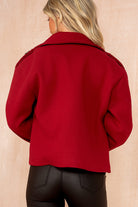 Ayden Wine Double Breasted Jacket