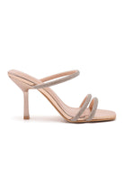 Ayla Rose Gold Diamante Heeled Mule