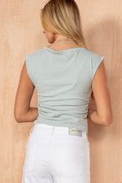 Babette Duck Egg Ruched Top