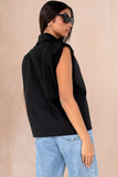 Bailey Black Sleeveless Shirt