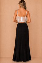 Bambi Black Rib Knit Maxi Skirt