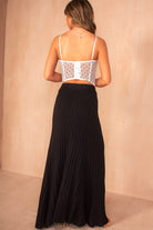 Bambi Black Rib Knit Maxi Skirt