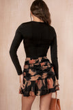 Barbara Black Print Dress