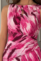 Bay Pink Burnout Printed Midi Dress
