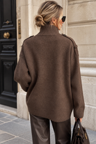 Beatrix Chocolate Knit button Up Cardigan