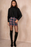 Becca Navy Tartan Mini Skirt