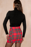 Becca Red Tartan Mini Skirt