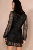 Beckett Black Lace Sequin Dress