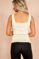 Belen Stone Knit Button Front Top