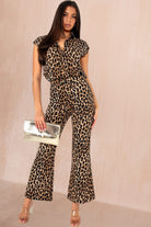 Belinda Leopard Print Wide Leg Trousers