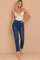 Benny Dark Blue Denim Mom Jeans