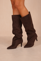 Bernie Taupe Suedette Slouch Boots