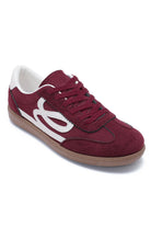 Bessy Burgundy Suedette Trainers