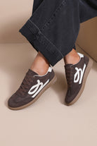 Bessy Chocolate Suedette Trainers