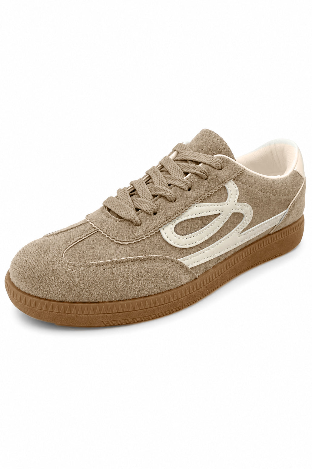 Bessy Taupe Suedette Trainers