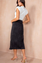 Bethany Black Denim Skirt