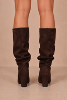 Bethany Chocolate Suedette Knee High Boots