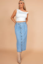 Bethany Light Blue Denim Skirt