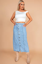 Bethany Light Blue Denim Skirt