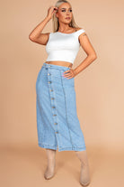 Bethany Light Blue Denim Skirt