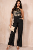 Bethy Black Halter Neck Jumpsuit