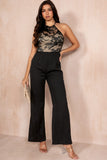 Bethy Black Halter Neck Jumpsuit