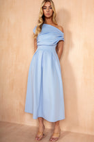 Betty Blue Asymmetric Midi Dress