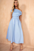 Betty Blue Asymmetric Midi Dress