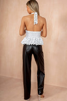 Birdie White Polka Dot Halterneck Top