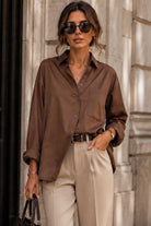 Blair Chocolate Cotton Shirt