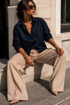 Blair Navy Cotton Shirt