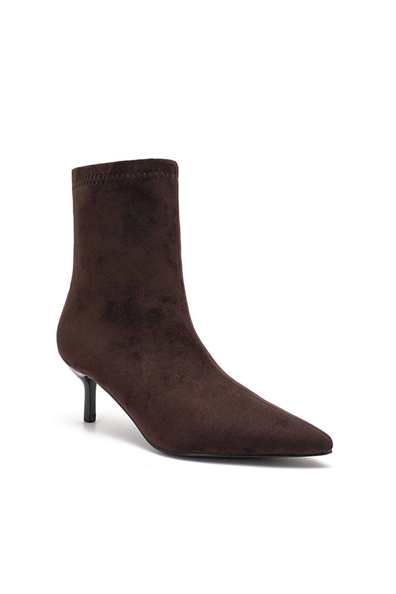Blake Brown Suedette Point Toe Ankle Boots - Vavavoom.ie