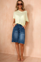 Blathnaid Dark Blue Bermuda Shorts