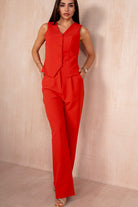 Bobbi Red Tailored Waistcoat