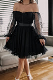 Braelyn Black Polka Dot Dress