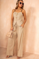Braidy Camel Linen Co Ord