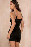 Bree Black Diamante Cami Dress