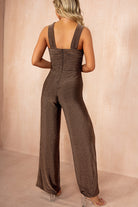Brenda Bronze Knot Detail Shimmer Jumpsuit