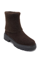 Brenley Chocolate Suedette Ankle Boots
