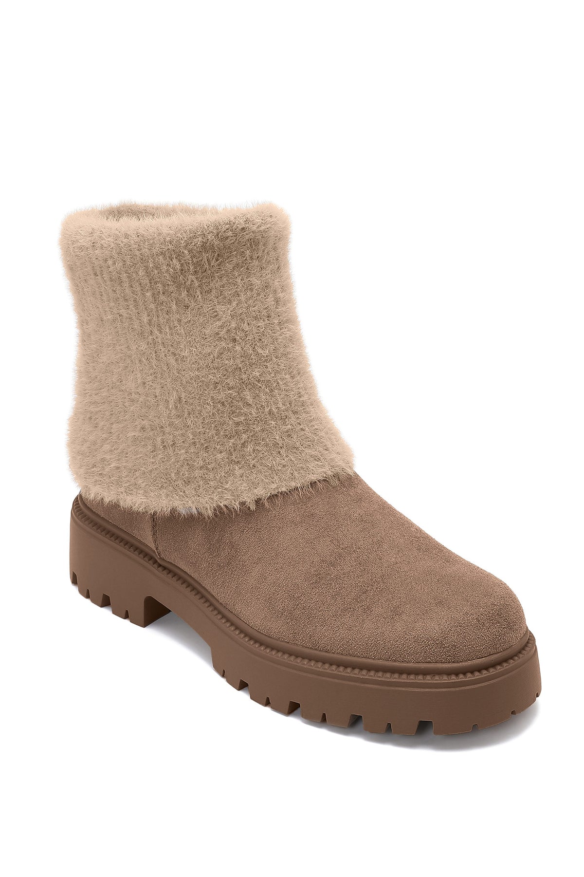 Brenley Stone Suedette Ankle Boots