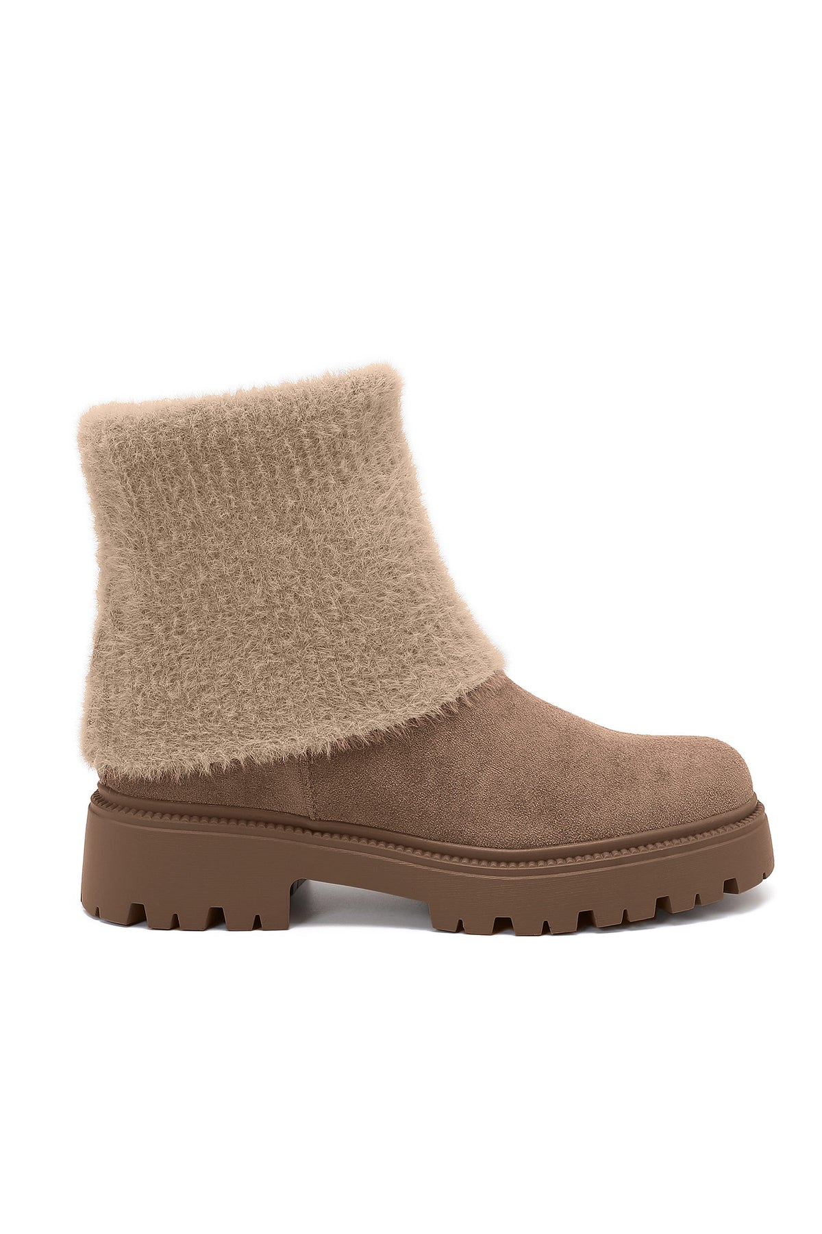 Brenley Stone Suedette Ankle Boots