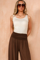 Brenna Stone Ribbed Vest Top