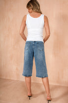 Brenna White Ribbed Vest Top