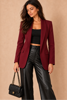 Brielle Burgundy Longline Blazer