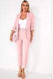 Brinley Pale Pink Belted Cigarette Trousers