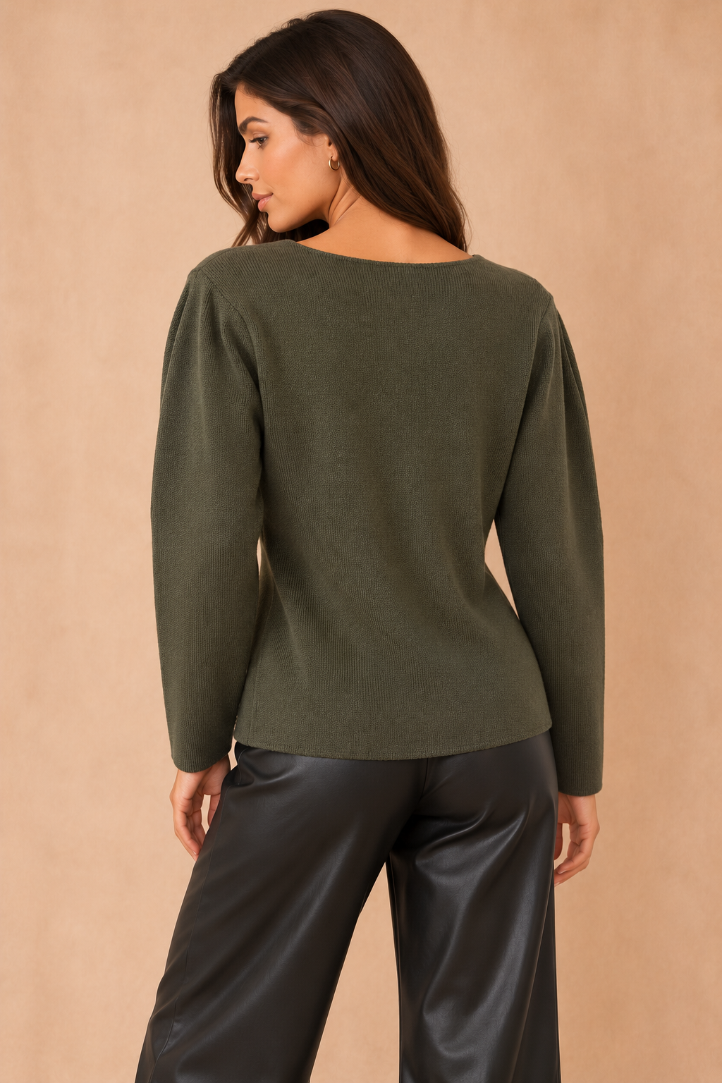 Brodie Khaki Fine Knit Cardigan