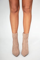 Brynn Stone Suedette Ankle Boots